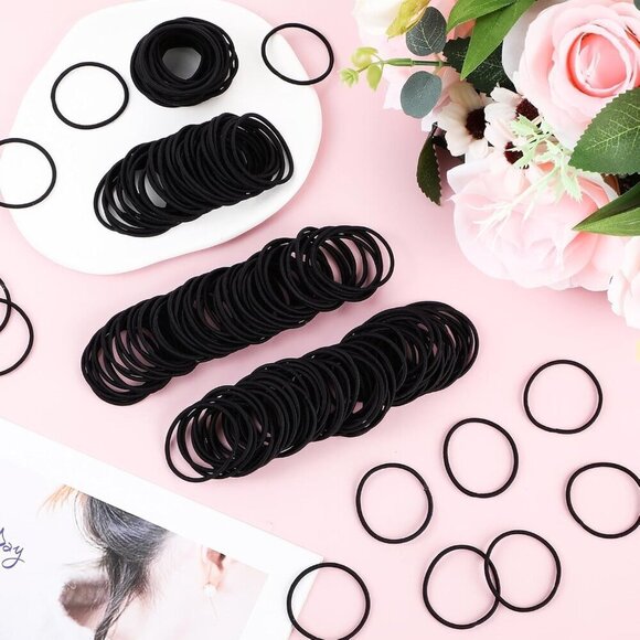 Bulk Hair Ties Non Metal Elastic Rubber Bands for Thick Curly Hair 500 Pcs main image 5